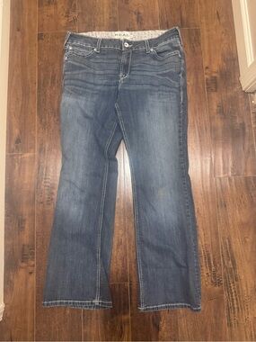 Ariat R.E.A.L. Mid Rise Stretch Entwined Boot Cut Jeans Size 33